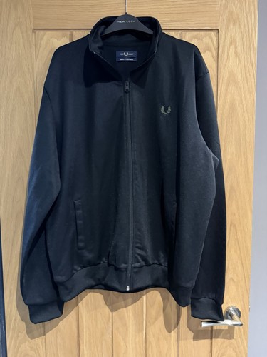 Fred perry black zip jacket - black, zip-up