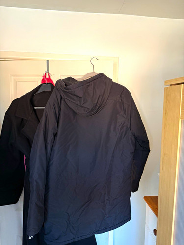 Fred perry black hooded parka - fred,